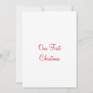Our first Christmas add name family photo Holiday Card
