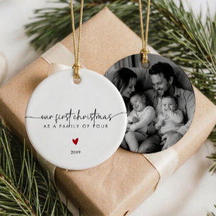 Our First Christmas as a Family of Four Ornament