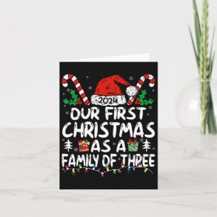 Our First Christmas As A Family Of Three 2024 New  Card