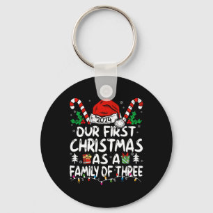 Our First Christmas As A Family Of Three 2024 New  Keychain