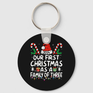 Our First Christmas As A Family Of Three 2024 New  Keychain