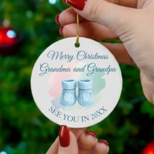 Our First Christmas as Grandparents Baby Booties