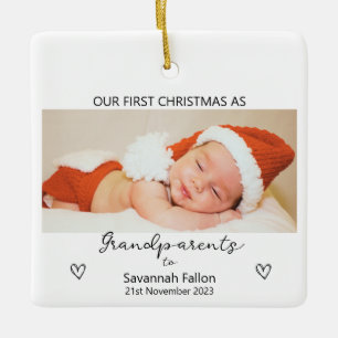 Our First Christmas as Grandparents Ceramic Ornament