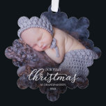 Our First Christmas As Grandparents Ornament Card<br><div class="desc">Our First Christmas As Grandparents Ornament Card</div>
