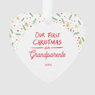 Our First Christmas as Grandparents Photo Ornament