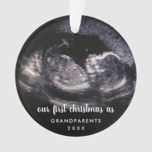 Our First Christmas as Grandparents Photo Ornament