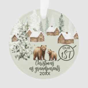 Our First Christmas as Grandparents Polar Bear  Ornament