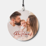 Our First Christmas as Mom and Dad Baby Photo Wind Chime<br><div class="desc">Elevate your holiday decor with our Custom Christmas Wind Chimes! If you need help with customization or have any special requests,  please get in touch with me before purchasing. PLEASE NOTE: For assistance on orders,  shipping time and options,  product information,  etc.,  contact Zazzle Customer Care directly.</div>
