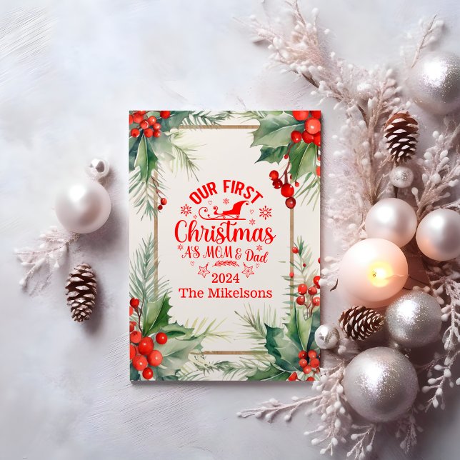 Our First Christmas as Mom and Dad  Holiday Card (Creator Uploaded)