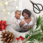 Our First Christmas as Mom and Dad Silver Foil Ornament<br><div class="desc">Our First Christmas as Mom and Dad Silver Foil Ornament</div>