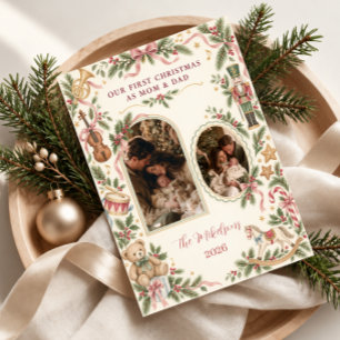 Our First Christmas as Mom & Dad Photo Holiday Card