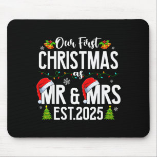 Our First Christmas As Mr &amp; Mrs 2025 Married C Mouse Pad