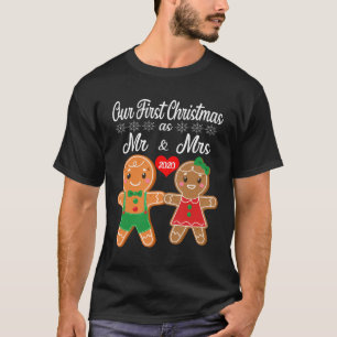 Our First Christmas As Mr And Mrs 2020 Gingerbread T-Shirt