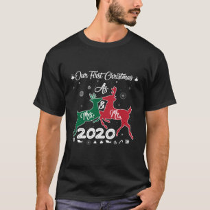 Our First Christmas As Mr And Mrs 2020 Matching Re T-Shirt