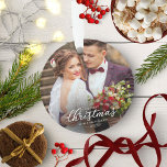 Our First Christmas As Mr And Mrs 2024 White Font Ornament<br><div class="desc">Our First Christmas As Mr And Mrs 2024 White Font Ornament</div>