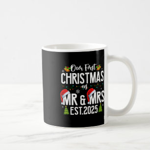 Our First Christmas As Mr And Mrs 2025 Married Cou Coffee Mug