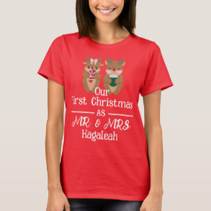 Our First Christmas as Mr. and Mrs. Newlywed T-Shirt