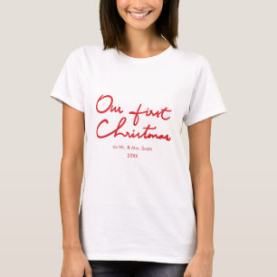 Our First Christmas as Mr. and Mrs.   Newlywed T-Shirt