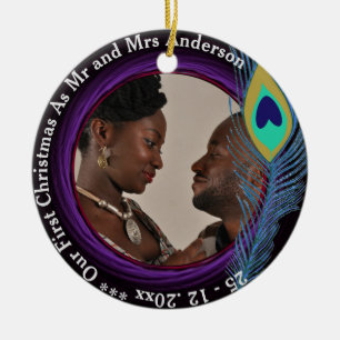 Our First Christmas as MR and MRS PHOTO Ornament