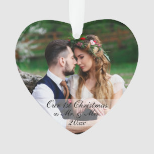 Our First Christmas as Mr. and Mrs. Photo Ornament