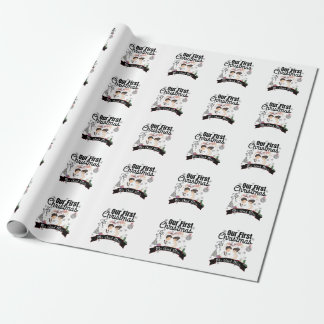 Our First Christmas As Mr And Mrs T-Shirt Noteboo Wrapping Paper