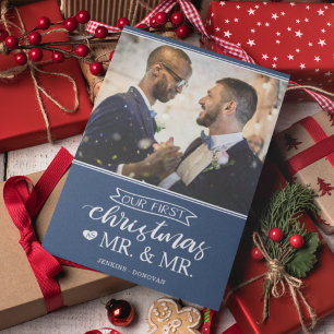 Our first Christmas as mr & mr gay wedding Holiday Card
