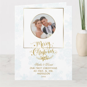 Our First Christmas As Mr. & Mrs. Custom Photo Card