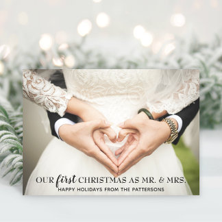 Our First Christmas As Mr. & Mrs. Holiday Card