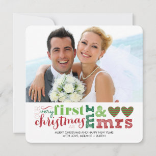 Our First Christmas as Mr & Mrs Holiday Card