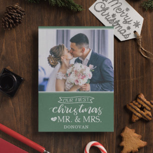 Our first Christmas as mr & mrs newlyweds Holiday Card