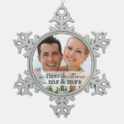 Our First Christmas as Mr & Mrs Snowflake Ornament
