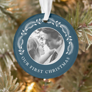 Our first Christmas as Mr. & Mrs. wedding photo Ornament