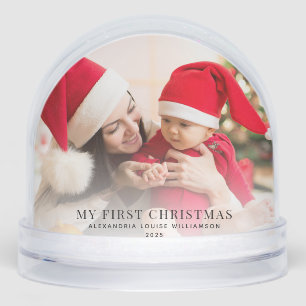 Our First Christmas Baby Photos Custom Snowglobe