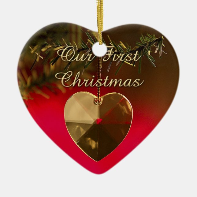 Our First Christmas Ceramic Ornament (Front)