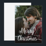 Our First Christmas Chic Script Name Christmass  C Holiday Card<br><div class="desc">Our First Christmas Chic Script Name Christmass</div>