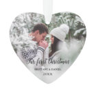 Our First Christmas Couple Photo Heart