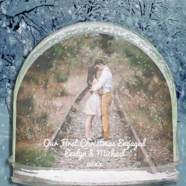 Our First Christmas Couple Photo Snowglobe (Creator Uploaded)