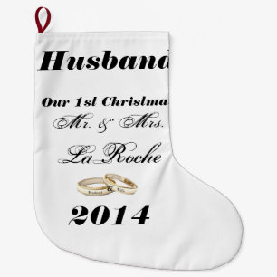 Our First Christmas Customizable Mr. & Mrs. Large Christmas Stocking