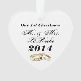 Our First Christmas Customizable Mr. & Mrs. Ornament