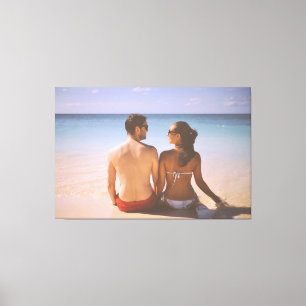 Our First Christmas Engaged 2024 Wedding Ornament  Canvas Print