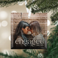 Our First Christmas Engaged Personalized Photo