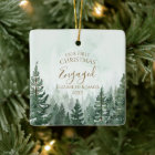 Our First Christmas Engaged Photo Pine Tree Forest