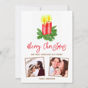 Our First Christmas Family, Custom Photo  Holiday Card