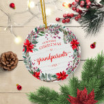 Our First Christmas Grandparents 2020 Wreath Ceramic Ornament<br><div class="desc">Our First Christmas Grandparents 2020 Wreath Ceramic Ornament</div>