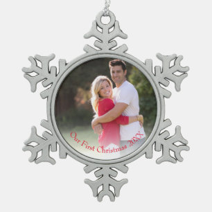 Our First Christmas   Holiday Photo Ornament