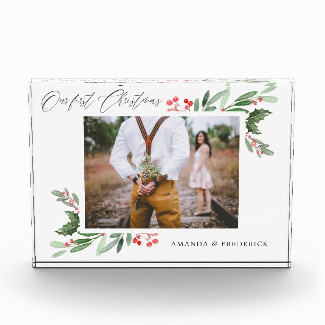 Our First Christmas Holly Jolly Photo (Front)