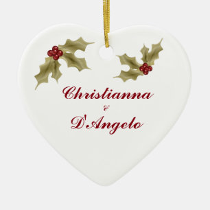 "Our First Christmas/Husband and Wife" Ceramic Ornament