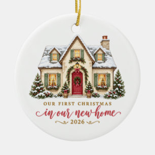 Our First Christmas in Our New Home 2026 Ceramic Ornament