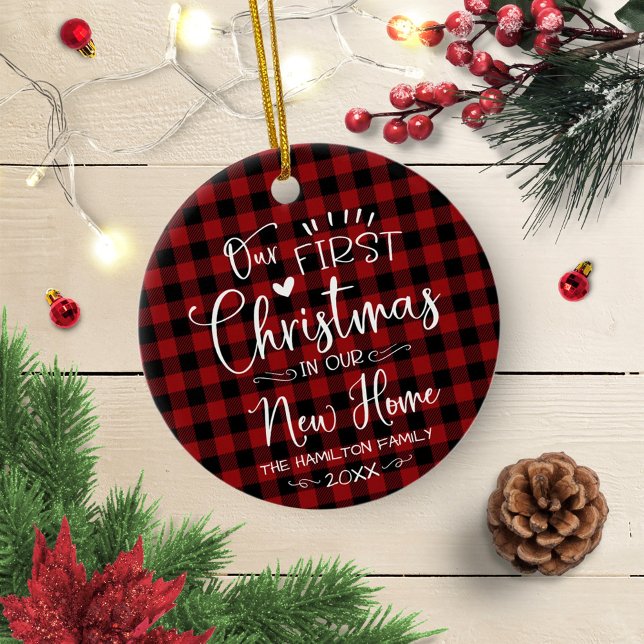 Our First Christmas In Our New Home Farmhouse Ceramic Ornament (Creator Uploaded)