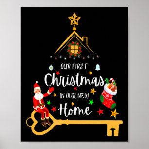 Our First Christmas In Our New Home Xmas Poster